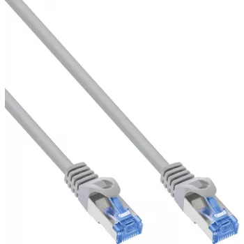Confezione bulk da 150 pezzi InLine® cavo patch Cat.6A S/FTP LSZH, CCA, grigio, 0,30 m