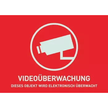 ABUS adesivo di avvertenza videosorveglianza, 148x105 mm (AU1320)