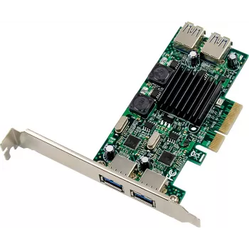 InLine® scheda di interfaccia PCIe USB 3.2 Gen.1, 4 porte, interno/esterno