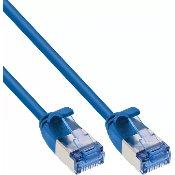 InLine® cavo patch Slim, U/FTP PiMf, Cat.6A, blu, 7,5 m
