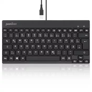 Perixx PERIBOARD-326 DE tastiera USB illuminata, con filo, nero
