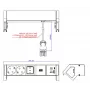 Bachmann DESK2 bianco modulo di alimentazione da tavolo con 2 prese Schuko e USB-A/C 22W, 0,2m GST18