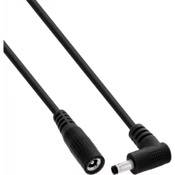 InLine® cavo di prolunga DC, connettore angolare, 4,0 x 1,7 mm, nero, 2 m