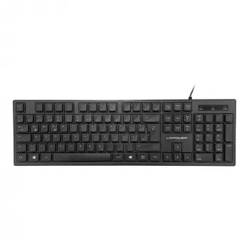 LC-Power LC-KEY-903DE tastiera da ufficio, USB, nero, layout tedesco
