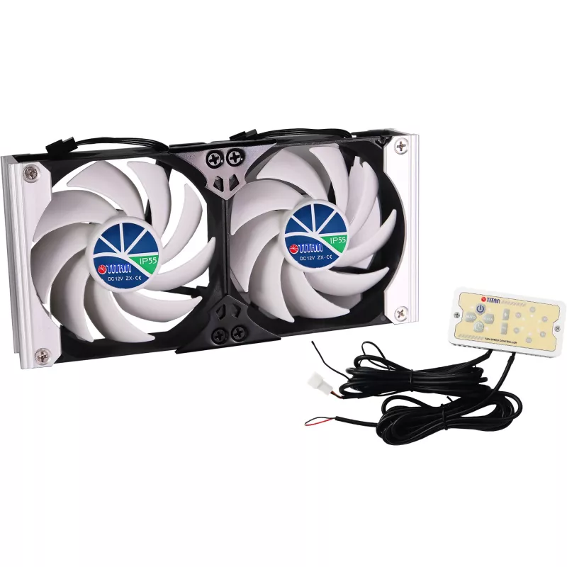 Titan TTC-SC20(A)/V2+ doppia ventola per frigorifero 92x25mm IP55 con timer e raddrizzatore