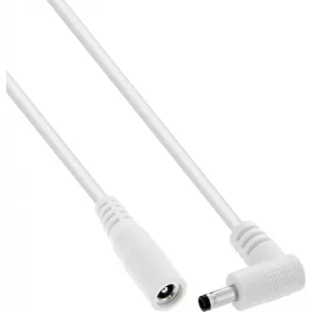 InLine® cavo di prolunga DC, connettore angolare, 4,0 x 1,7 mm, bianco, 3 m