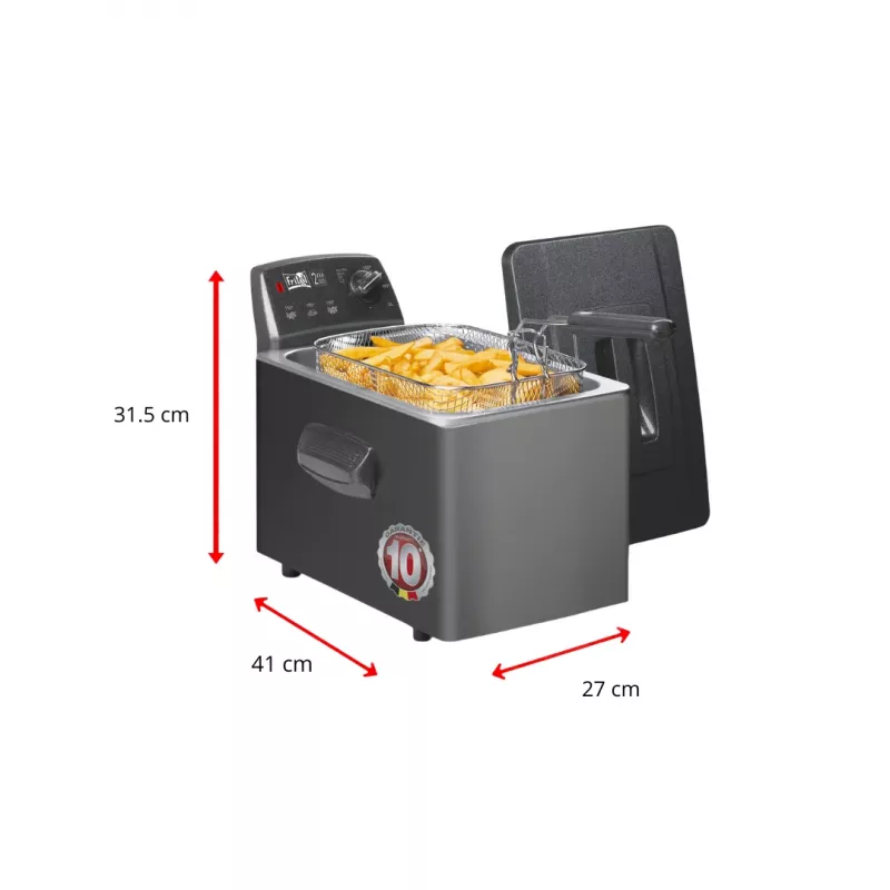 Fritel Turbo SF 4551M friggitrice 3200 W 4,5 L acciaio inox nero