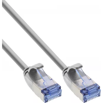 InLine® cavo patch slim U/FTP PiMf Cat.6A, grigio, 1,5 m