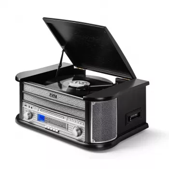 AKAI ATT-350CC giradischi con CD, cassetta, registrazione USB e radio AM/FM