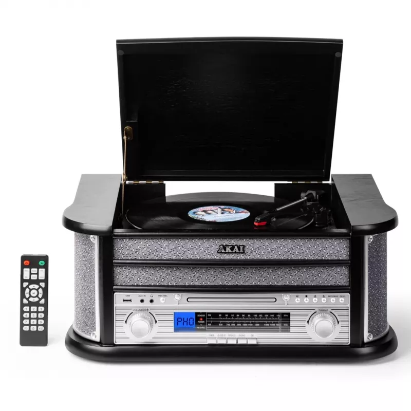 AKAI ATT-350CC giradischi con CD, cassetta, registrazione USB e radio AM/FM