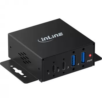 InLine USB 3.2 Hub industriale, 4 porte, 2x USB-A, 2x USB-C (35396H)