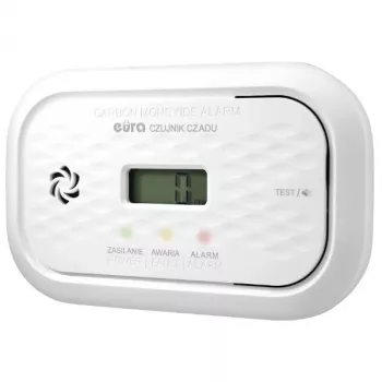 EURA CD-72A2V4300/B rilevatore di monossido di carbonio con sensore elettrochimico, allarme 85 dB, durata del sensore 7 anni