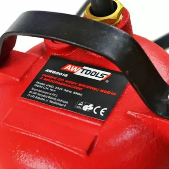 Pompa per acque reflue AWTOOLS con trituratore 850W - pompa sommersa per acque sporche, 15000 L/h, prevalenza 10 m, trituratore in acciaio inox, interruttore a galleggiante automatico, cavo 10 m, IPX8