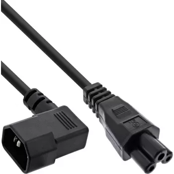 InLine® cavo di alimentazione, connettore femmina C14 angolare su connettore maschio C5, nero, 2 m