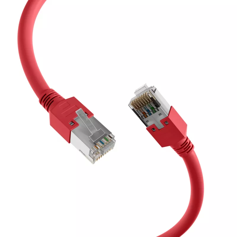 EFB Elektronik K2793.0,50 cavo patch crossover RJ45 Cat.5e SF/UTP, Hirose TM11, Draka UC300, 0,5 m, rosso