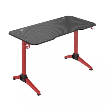 LogiLink scrivania gaming 120x60 cm RGB telaio rosso