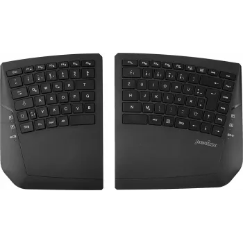Perixx PERIBOARD-624 B DE – tastiera ergonomica split senza fili, layout tedesco, nero