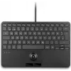 PERIX PERIBOARD-427 H DE tastiera mini USB con filo con trackball integrato e retroilluminazione, nero
