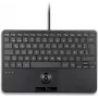 PERIX PERIBOARD-427 H DE tastiera mini USB con filo con trackball integrato e retroilluminazione, nero