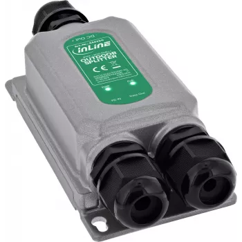 InLine® splitter PoE++ outdoor IP67 IK10 60W 12V Gigabit