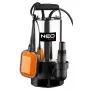 NEO TOOLS pompa sommersa per acque sporche 900W, 13000 L/h, prevalenza 8m, acciaio inox
