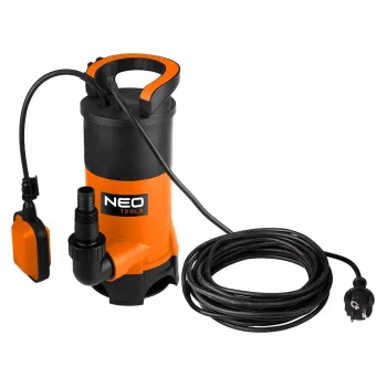 NEO TOOLS pompa sommersa per acque reflue 900W con portata 16000 l/h e interruttore a galleggiante