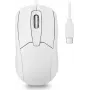 Perixx PERIMICE-209 C W mouse ottico USB-C con filo, 1000 DPI, 3 tasti, rotella di scorrimento, ambidestro, bianco