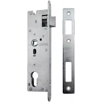 PSG 63.211 L/P serratura da incasso con scrocco e catenaccio, reversibile, frontale 220 x 22 mm, 72 mm PZ, interasse 50 mm, acciaio zincato