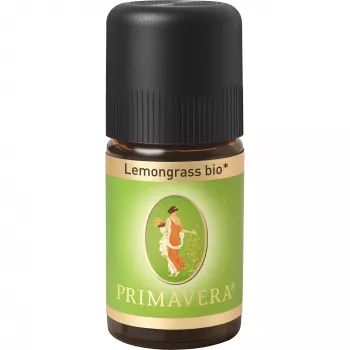 PRIMAVERA olio essenziale bio di lemongrass 5 ml – 100% puro, certificato NATRUE, aroma fresco di limone per l'aromaterapia