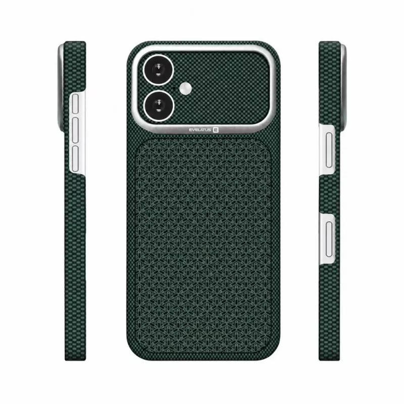 Evelatus Apple iPhone 17 Carbon Premium Edition custodia MagSafe verde