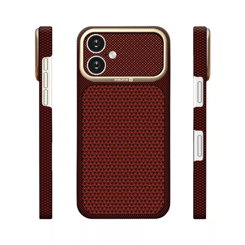 Evelatus Apple iPhone 17 Carbon Premium Edition custodia MagSafe burgundy