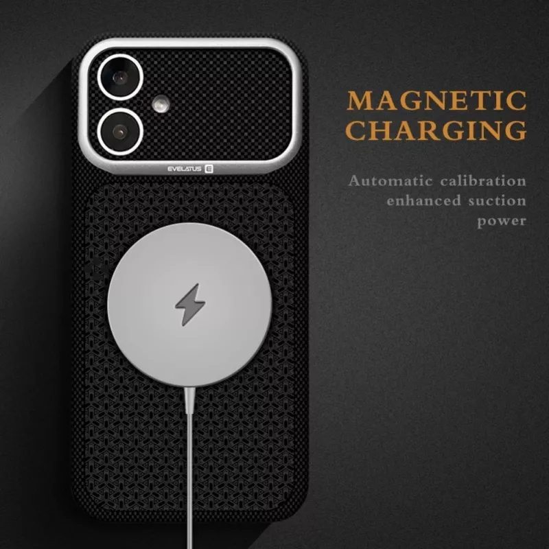 Evelatus Apple iPhone 17 Carbon Premium Edition custodia MagSafe burgundy