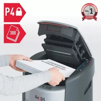 Rexel ShredMax AutoFeed+ 300X distruggidocumenti a taglio particellare, P4, 300 fogli autoalimentazione, contenitore 25 L
