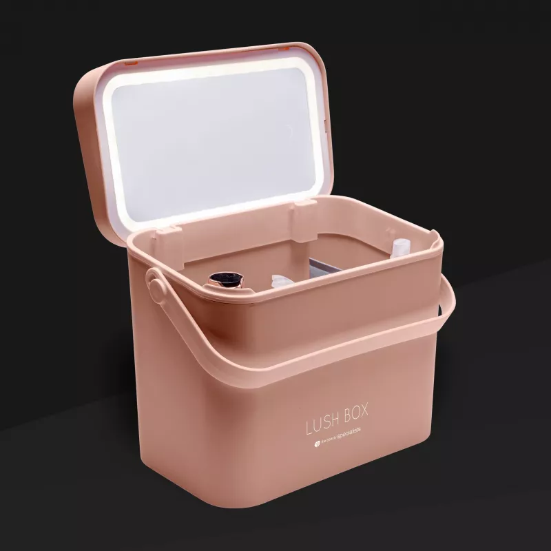 Rio CSBL-EU/1,1 valigetta cosmetici Large Lush Box – beauty box in alluminio con scomparti a ribalta e chiusure con lucchetto, nero