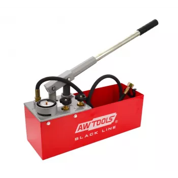 AWTOOLS pompa manuale per prova di pressione 12L 50 bar con manometro e tubo