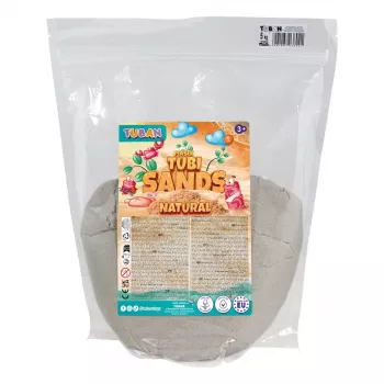 TUBAN TU3802 sabbia dinamica naturale 5 kg – sabbia da gioco modellabile per bambini da 3 anni