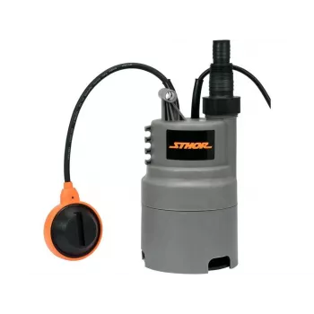 STHOR pompa per acque sporche 400W 79781 - pompa sommersa, 7500 L/h, prevalenza 5m, interruttore a galleggiante, cavo 10m