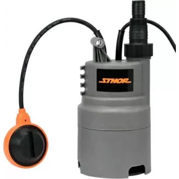 STHOR pompa per acque sporche 400W 79781 - pompa sommersa, 7500 L/h, prevalenza 5m, interruttore a galleggiante, cavo 10m