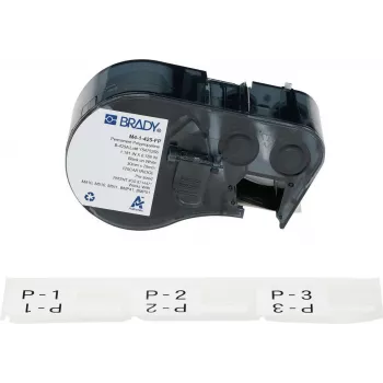Brady M4-1-425-FP etichette P-Flag in polipropilene opaco, bianche, 29,97 x 20,02 mm, acrilico permanente, 120 etichette (177005)
