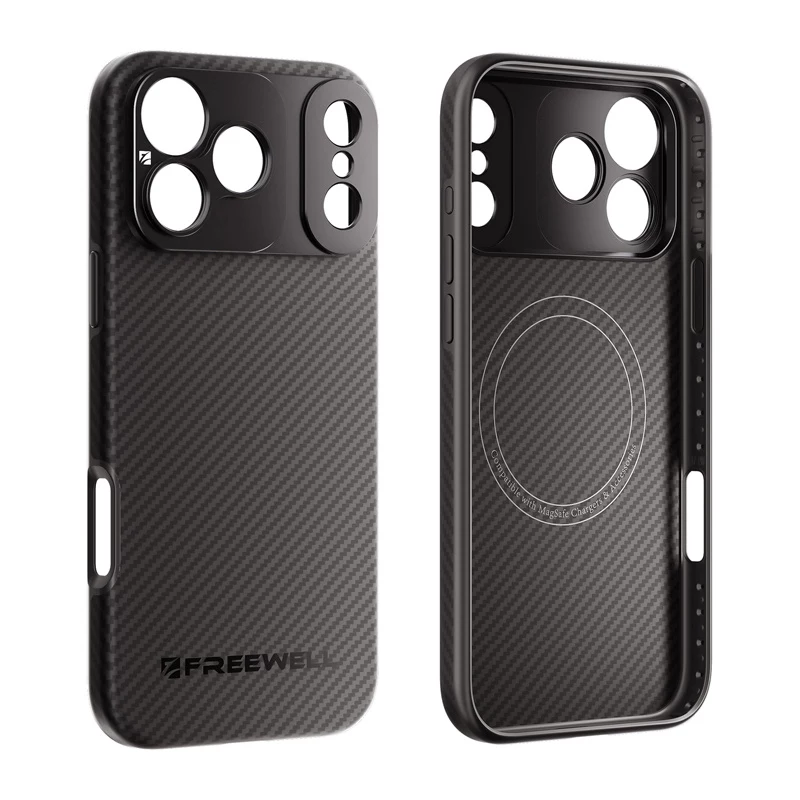 Freewell custodia Sherpa Series per iPhone 17 Pro con supporto obiettivo filettato 17mm - nero