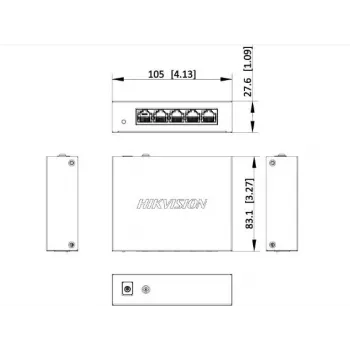 Switch desktop Hikvision DS-3E0505-O 5 porte Gigabit