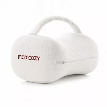 Momcozy EP001 cuscino ergonomico per ginocchia in memory foam per chi dorme su un fianco, bianco crema