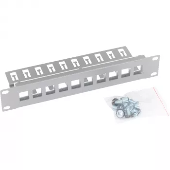Triton RAC-PP-X03-C1 Patch panel keystone cieco 10 porte 1U, grigio