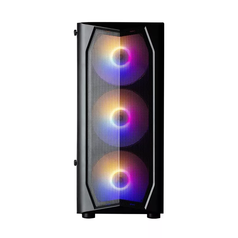 Zalman N4 Rev.1 Case Mid-Tower ATX con 6 ventole ARGB, vetro temperato, nero