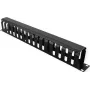VALUE 26.99.0305 pannello frontale 1U da 19 pollici con canalina per cavi 40x60 mm, nero RAL 9005