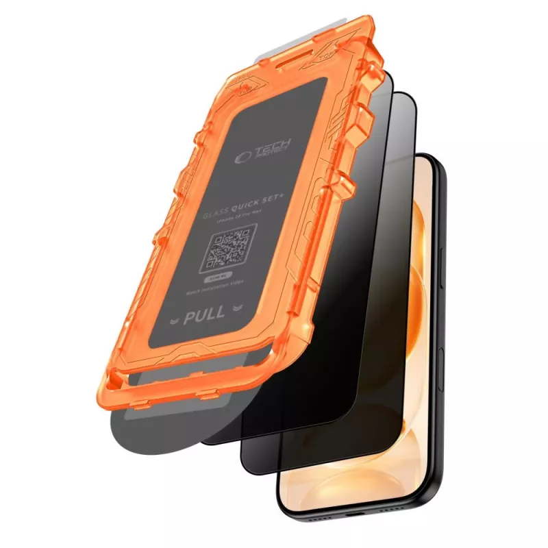 Tech-Protect Quick Set Spy+ Privacy vetro temperato protezione display confezione da 2 per iPhone 18 Pro