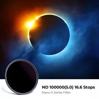 KF Concept filtro solare ND100000 62mm, 16.6 stop, OD 5.0, vetro ottico AGC, rivestimento nano, telaio in alluminio