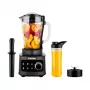 TESLA CrunchX Power NF650 Frullatore 1500 W contenitore in vetro 1,5 L con bottiglia 600 ml nero/argento