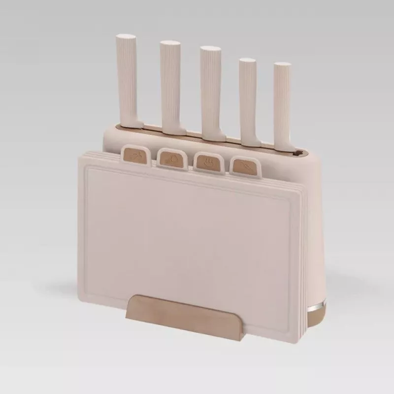 MEO MR-1412-BEIGE MAESTRO set coltello e tagliere