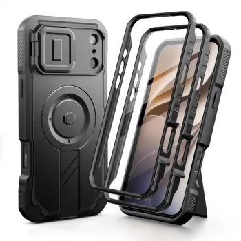 TECH-PROTECT Kevlar MagSafe Case in set da 2 per iPhone 17 Pro Max / 18 Pro Max - nero